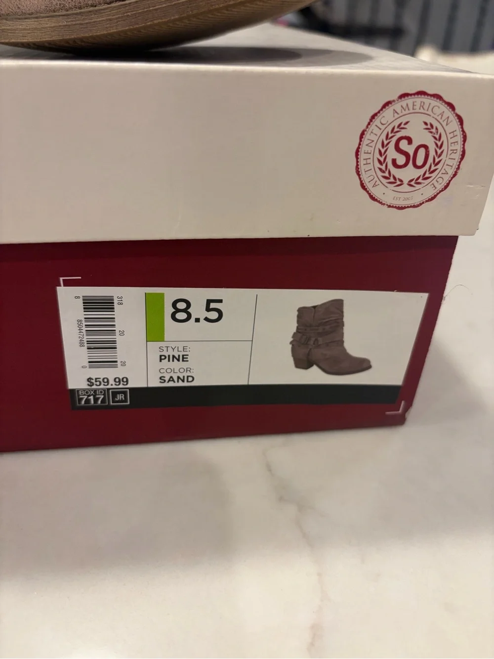 SO Taupe Suede-Look Buckled Ankle Boot